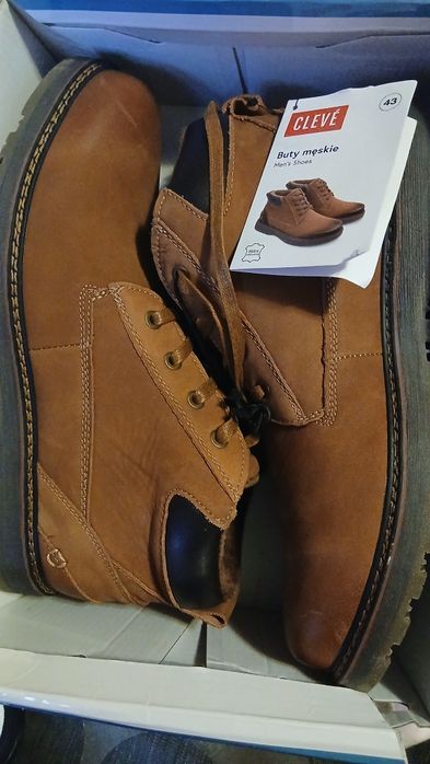 Чоловічі шкіряні зимові черевики  CLEVE рр43