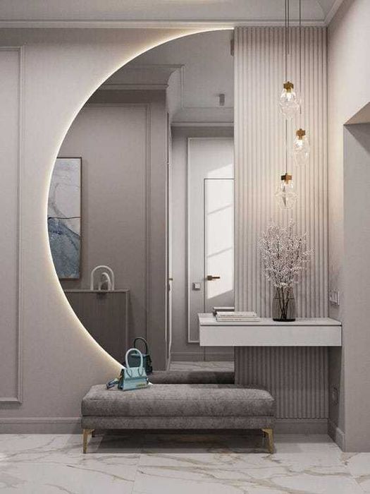 Lustra półokrągłe podświetlane led -różne rozmiary