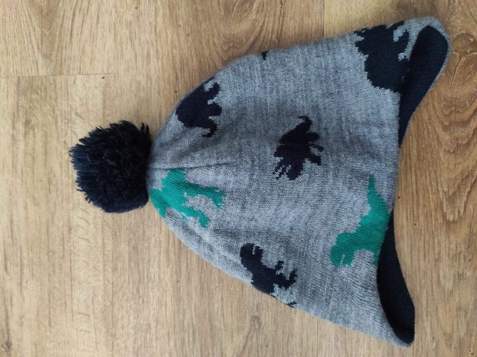 Czapka na uszy Reserved dinozaury rozm. 52-55 cm