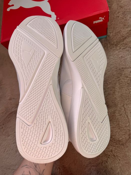 Białe męski buty Puma siatka , letnie sneakersy r.46