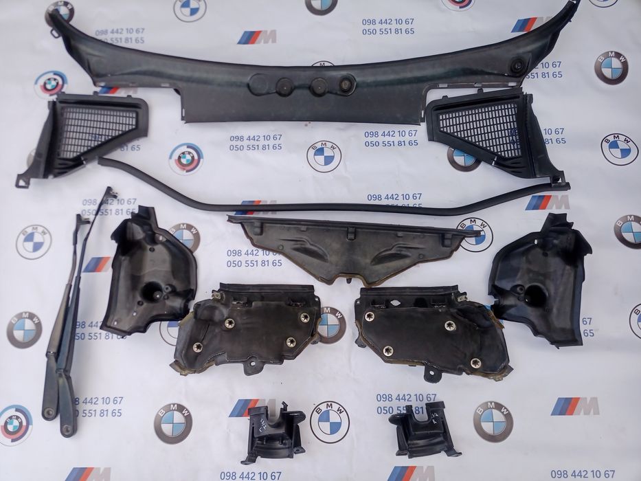 Жабо пластик під лобове решітка BMW X3 F25 X4 F26 11-17 накладка кронштейн кріплення перегородка моторного відсіку БМВ Ф25 Ф26 розборка запчастини