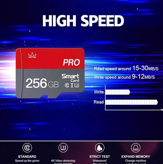 Карта пам'яті microSD 256ГБ з адаптером