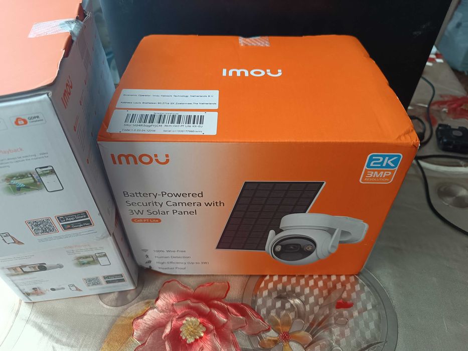 поворотна Wi-Fi IP-камера IMOU Cell PT Lite 3MP + солнечная панель