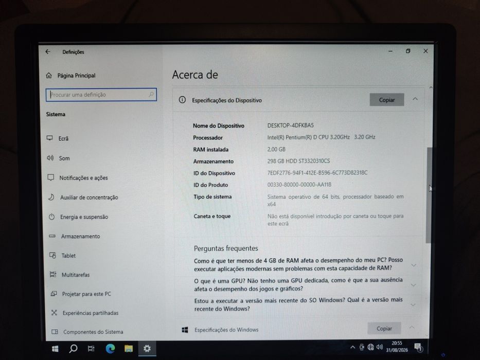 Torre PC ASUS Win 10 Pro.