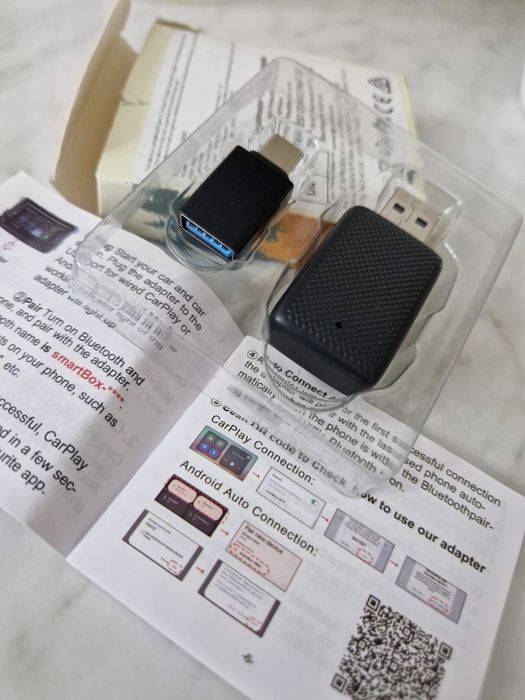 Bezprzewodowy Adapter CarPlay i Android Auto Mini - Konwerter