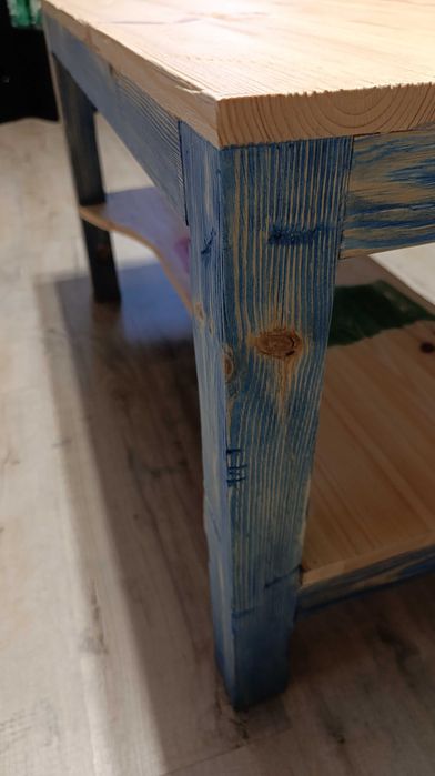 Stolik drewniany made hand postarzany