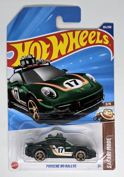 Hot Wheels Porsche 911 Rallye długa karta long
