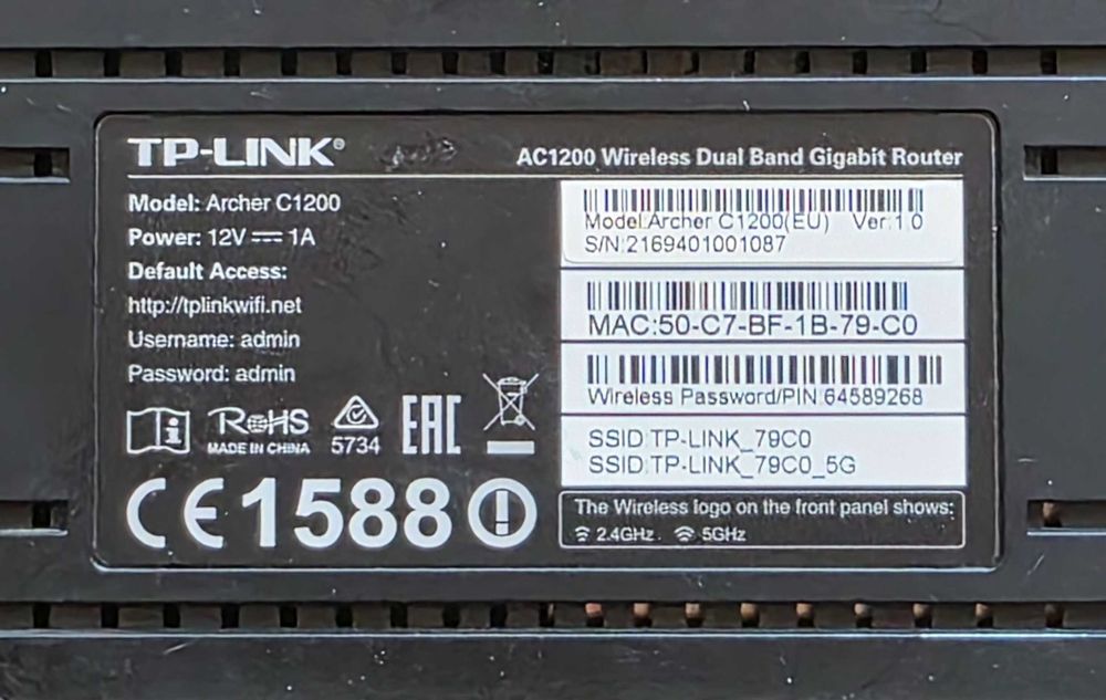 Router tp-link Archer C1200 AC1200 sprawny z zasilaczem