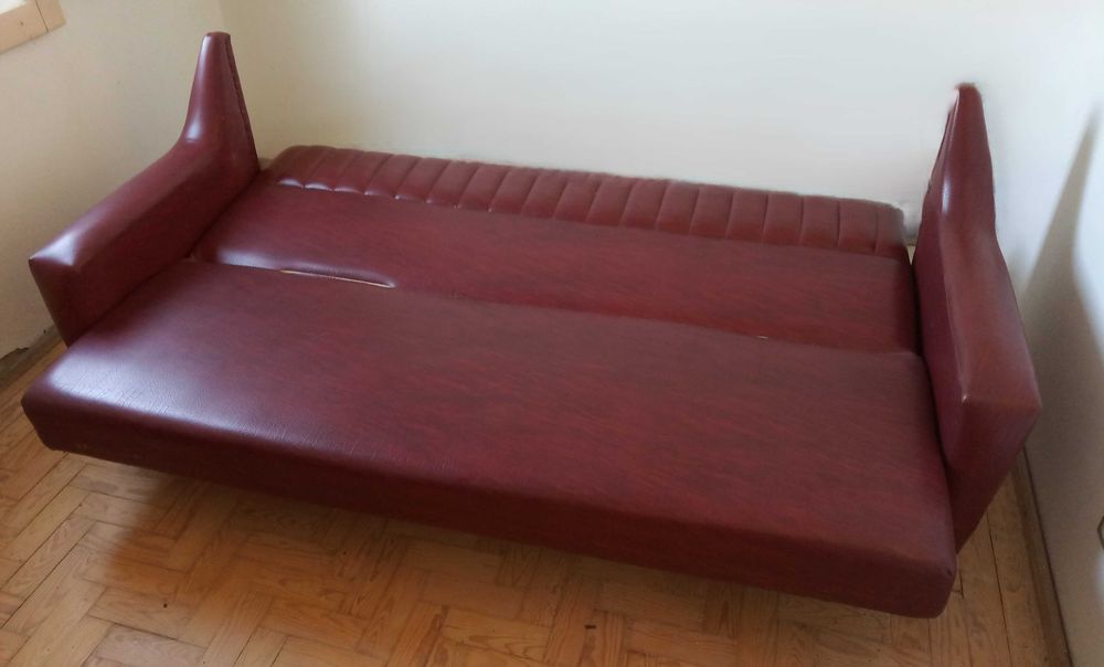 Sofá Napa Tailfin Reclinável Meados do Século XX Vintage Man Cave