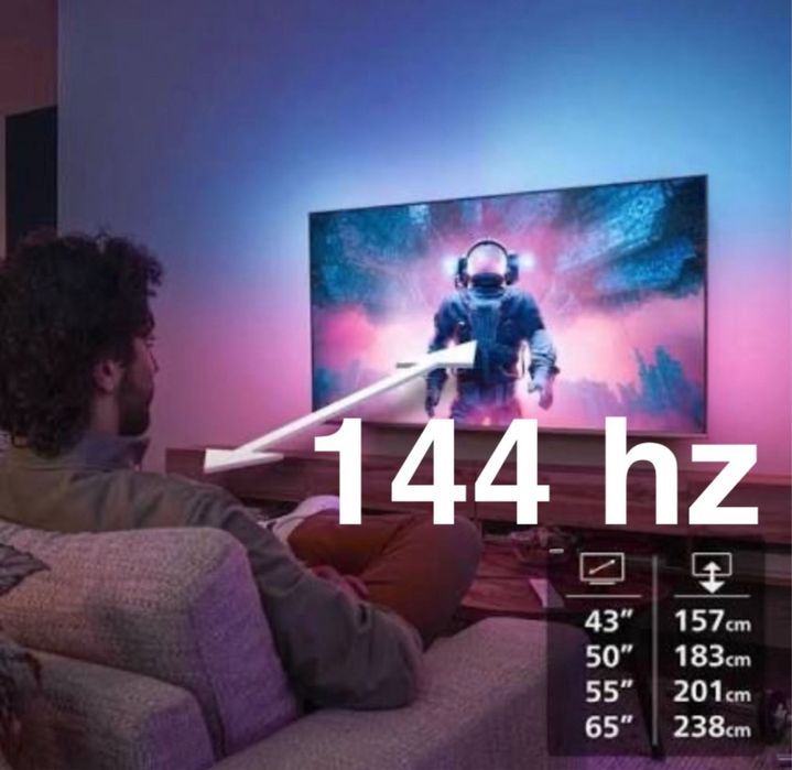 Qled Philip 55pus9000/12 144hz 4k Uhd Ambilight x3 Samrt tv  hdmi 2.1