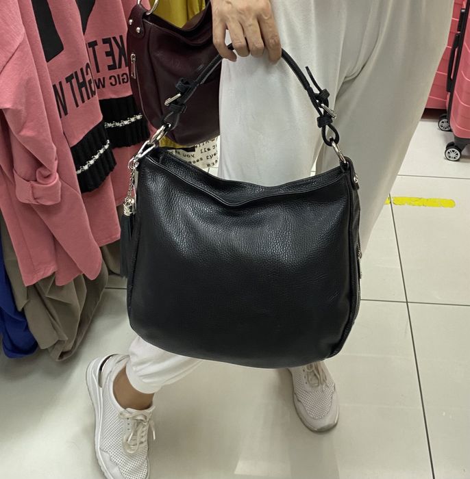 Сумка мягкая кожаная Женская сумка на плечо сумка из мягкой кожи Итали