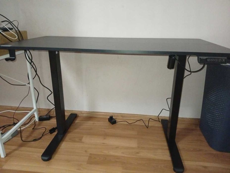 NOWE BIURKO ELEKTRYCZNE Gamingowe Czarne 120x60 Regulowana Wysokość