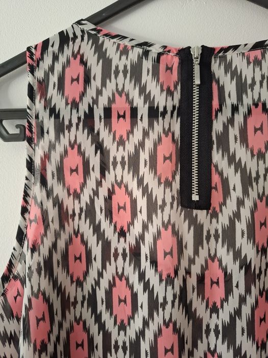 Top blusa camisa camisa com padrão rosa tamanho S - Pimkie