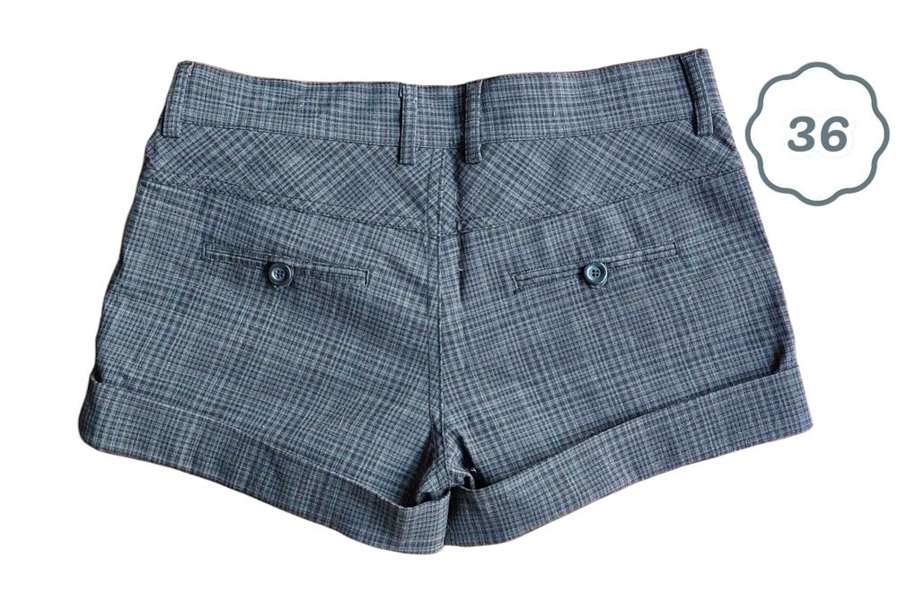 Calções Xadrez Cinza e Preto 36