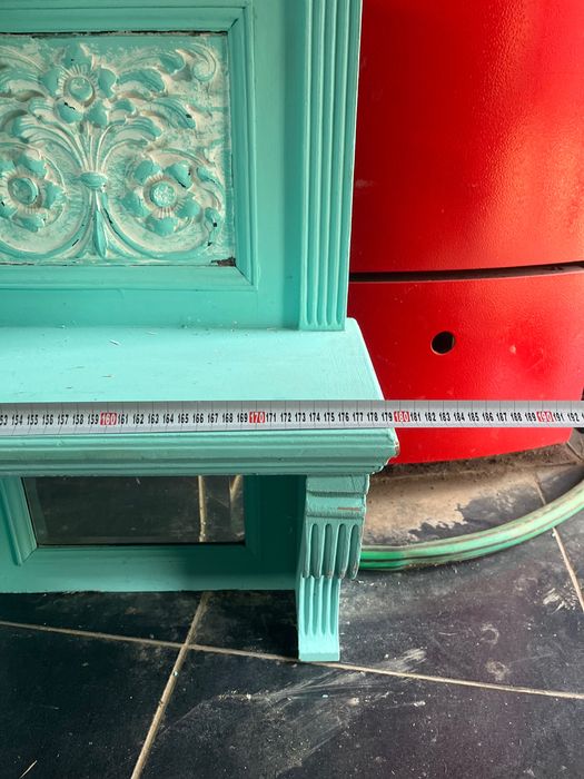 Beautifully handcarved mirrored shelf