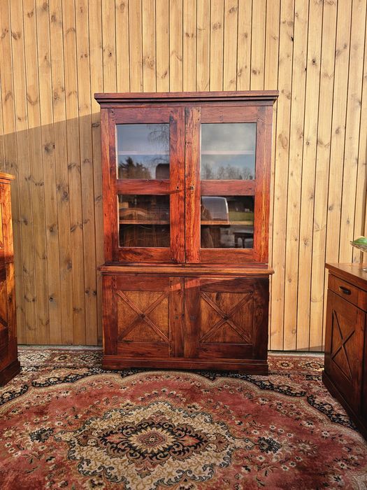 Witryna drewniana kolonialna prosta 140 cm #1614 Stylowy Węgrów