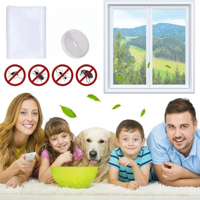 Moskitiera Siatka na Okno Okienna na Komary Przeciw Owadom 130x150