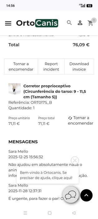 Corrector Pata Cão Tamanho S