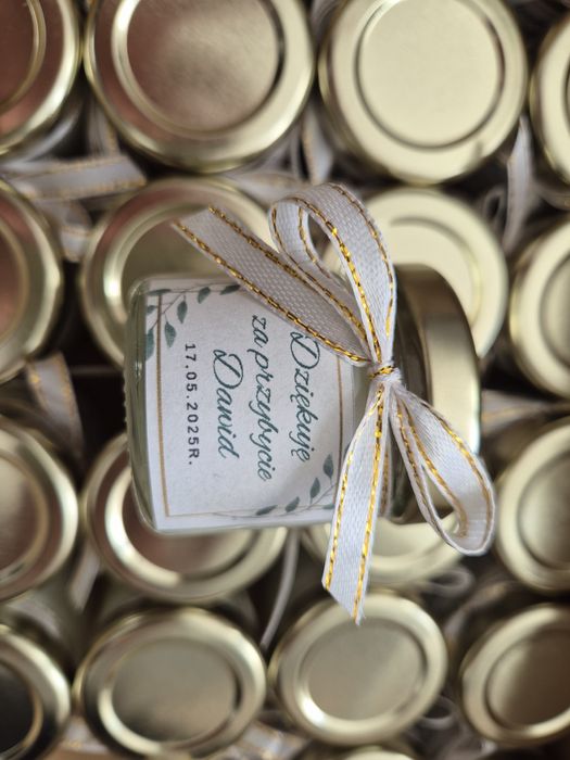 Podziękowania dla gości - Świeczki sojowe