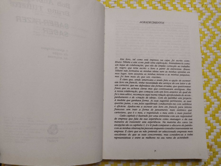 Saber-Fazer Saber a aprendizagem da acção na Empresa