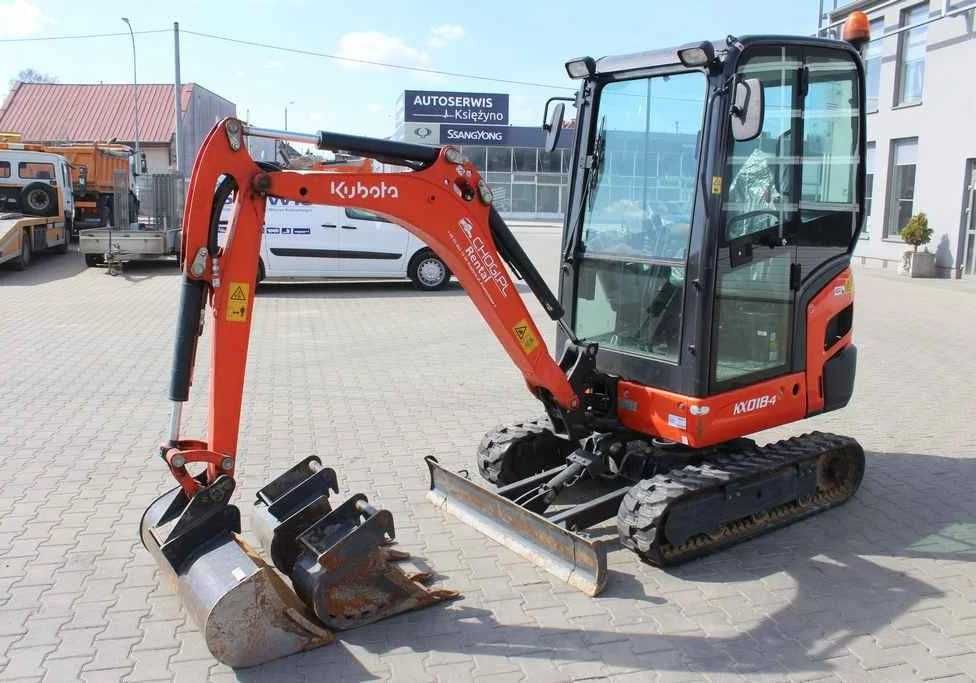Minikoparka KUBOTA KX018 KOBELCO/KOMATSU/HITACHI Wynajem/Wypożyczalnia