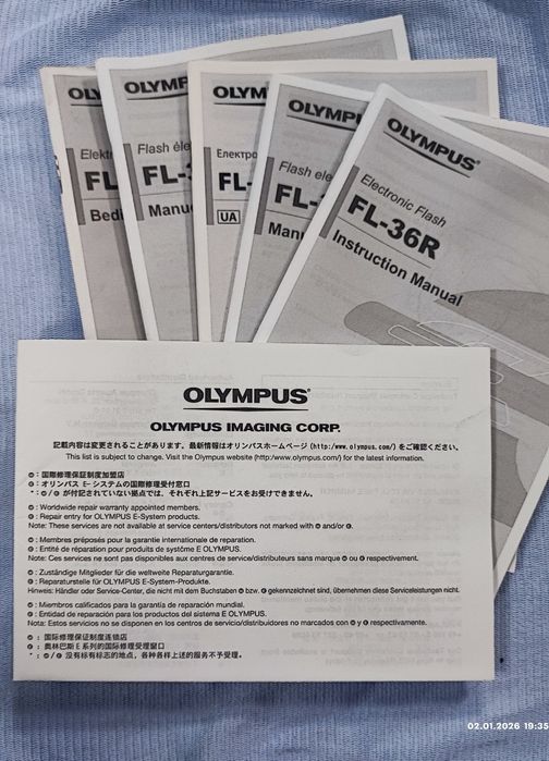 Olympus FS-FL36R
Тип вспышки	обычная
Совместимость с кам