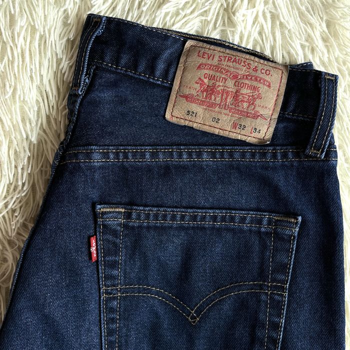 Levis 521 прямі класичні плотні сині вінтажні джинси levi’s 501
