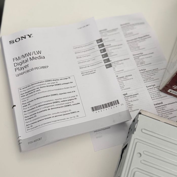 Autorrádio Sony DSX-A410BT (Bluetooth / USB / AUX / NFC)