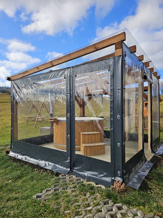 Plandeka na altanke, plandeki do altanki osłona tarasowa okna PVC