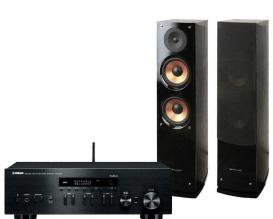Zestaw stereo YAMAHA MusicCast R-N303D Czarny + PURE ACOUSTICS Nova 6 Czarny