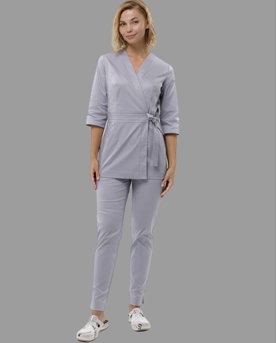 Жіночий медичний костюм в кольорі пудра ( бренд САНА) 500  грн