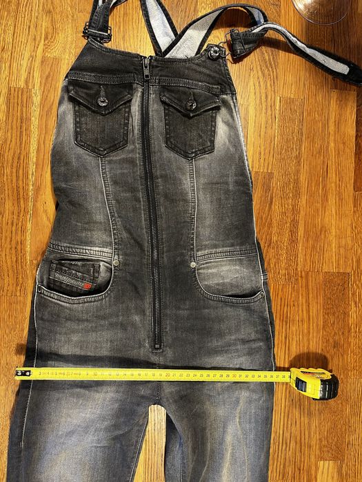 Diesel jeans ogrodniczki czarne xxs dżinsowe