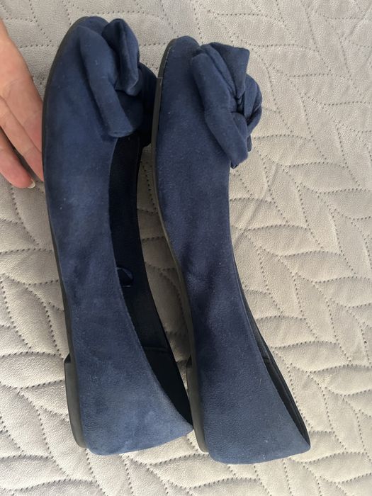 Granatowe baleriny z kokardą rozm. 38