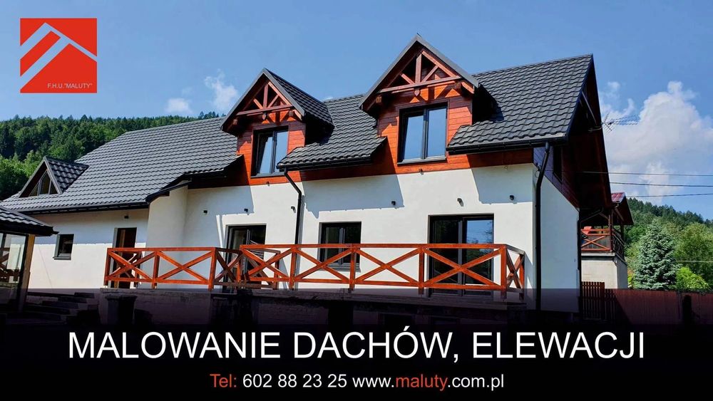 Malowanie dachów, elewacji, wnętrz, konserwacja konstrukcji stalowych