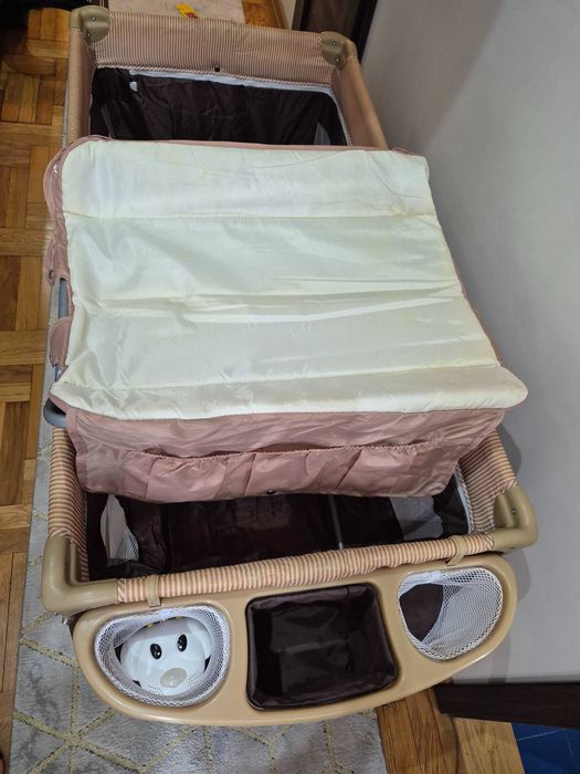 Łóżeczko turystyczne Lionelo wraz z pościelą i kocykiem