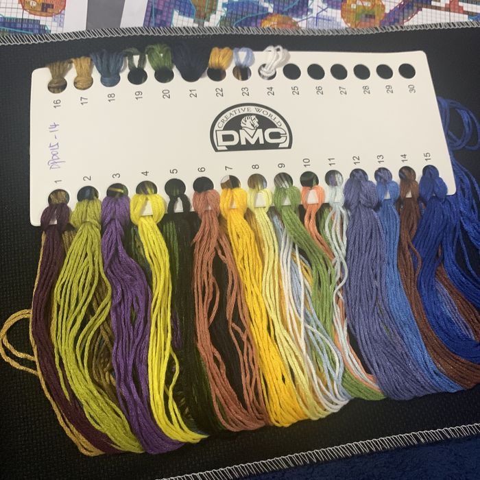 Набор для вышивки крестиком Сине желтые птицы