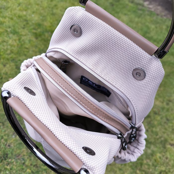 Рюкзак жіночий сумка-рюкзак женский черный бежевый бежевий чорний