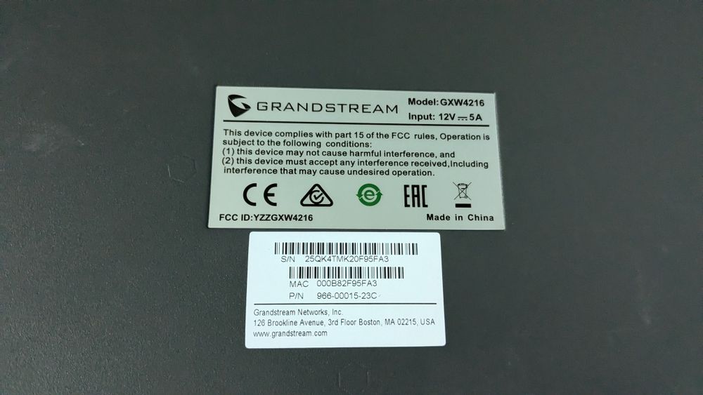 VoIP-шлюз Grandstream GXW4216 / GXW4224 / GXW4232