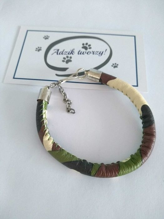 Bransoletka rzemyk moro regulacja dł. NOWA rękodzieło