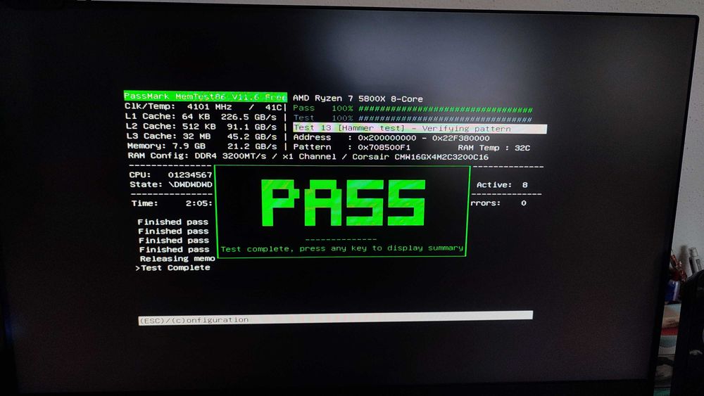Corsair DDR4 RGB PRO 1x8GB 3200Mhz CL16