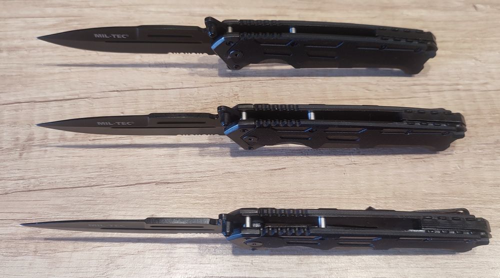 Нож MIL-TEC 15325500 ASSAULT BLACK акула EDC складной + стеклобой/mora