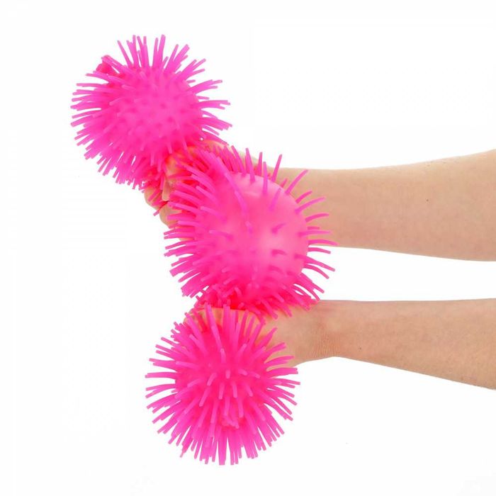 Włochata gąsienica gniotek Pufferz YOYO 30cm pomarańczowa