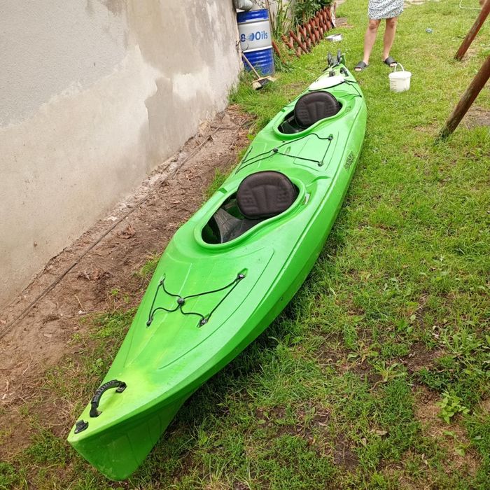 Kajak dwu osobowy z silnikiem 5km spalinowym