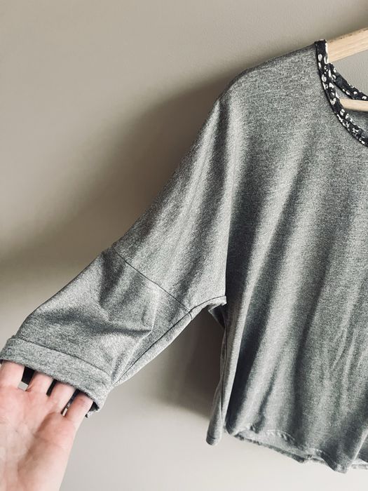 Bershka modna bluzka beżowo-brązowa rozmiar S