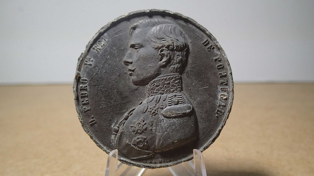 Medalha em metal D Pedro V , Rei de Portugal