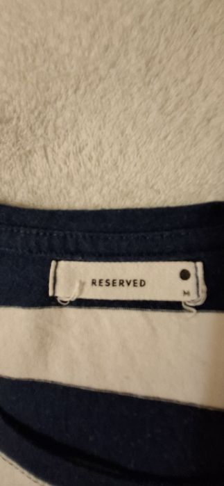 Bluzka damska w bialo-granatowe pasy rozm.M