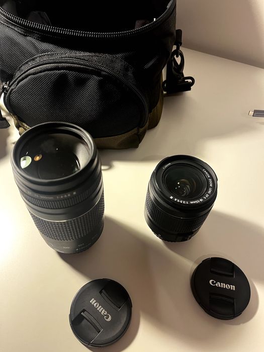 Canon 100D + Objetiva 18-55 + Objetiva 75-300 - Excelente Estado