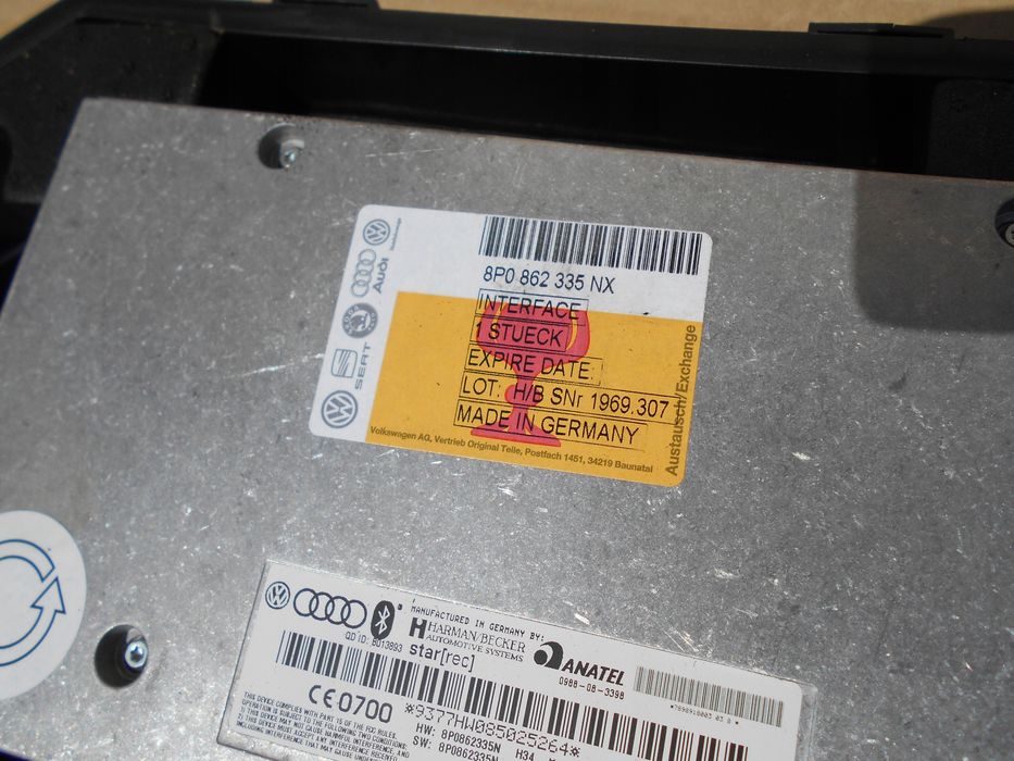a4 b7 modul bluetooth mikrofon 8p0862335nx komplet