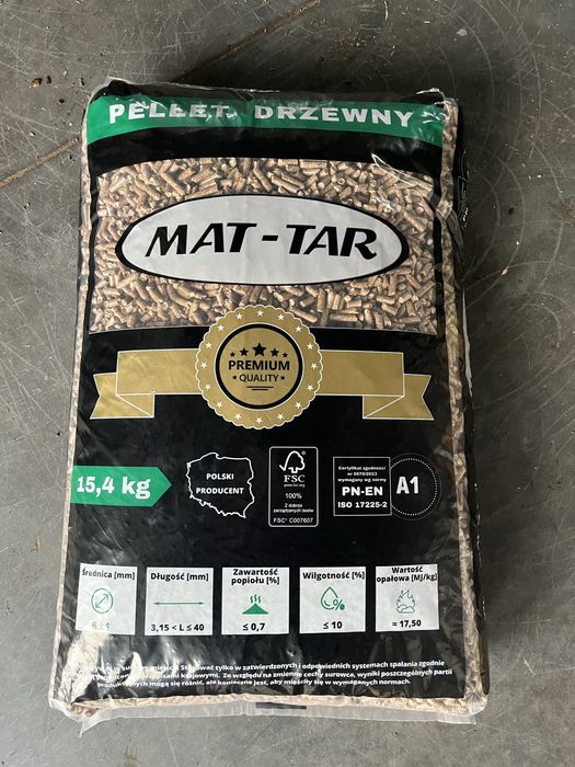 Pellet debowy Mat-Tar certyfikowany sosnowy Olczyk
