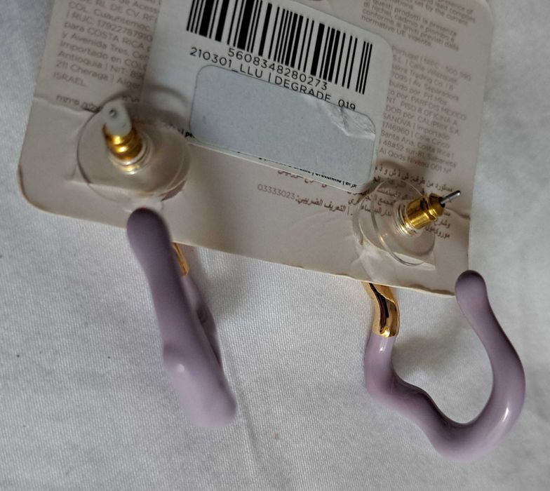 Brincos de argolas de esmalte - Parfois